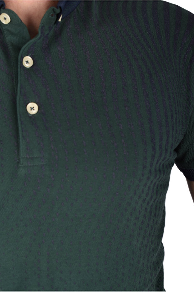 7114 نموذج بولو الرقبة زر تي شيرت - 5