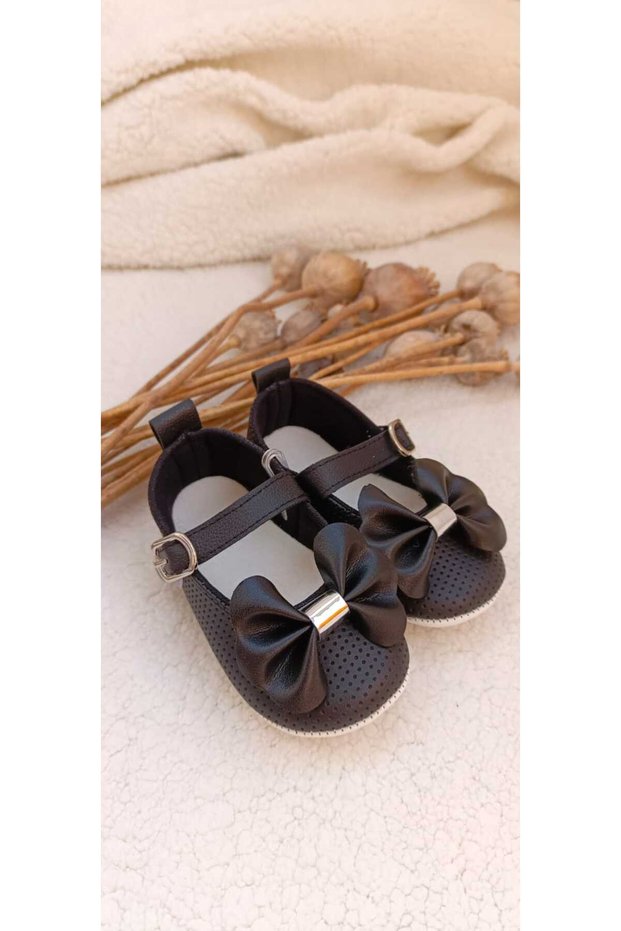 Baby Girls' Soft Sole Velcro Booties Shoes (Compatible for 18 No 0-6 Months; 19 No 6-12 Months)