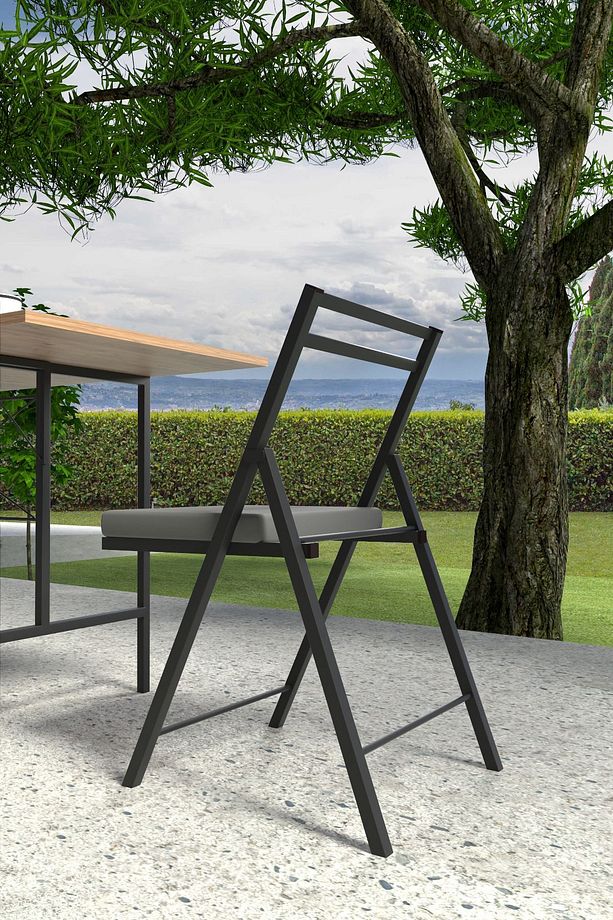 1 Adet Katlanır Metal Sandalye Minderli Bistro Sandalye 2024s - 8