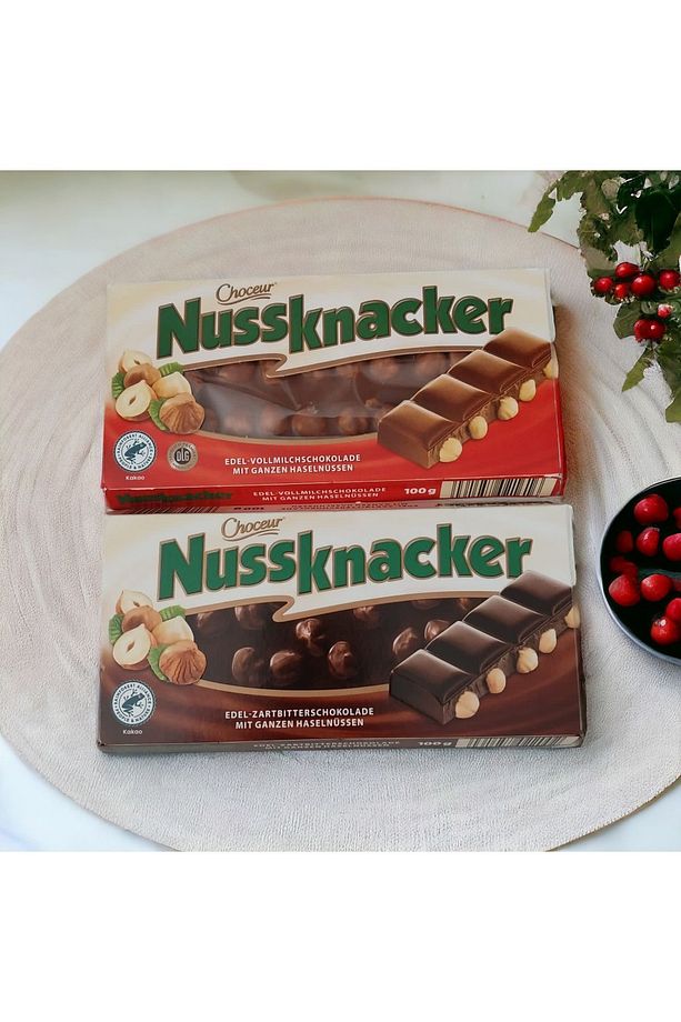 2 Adet Nussknacker (1X BİTTER & 1X SÜTLÜ) Fındıklı 2 X 100gr Alman Çikolatası - 3