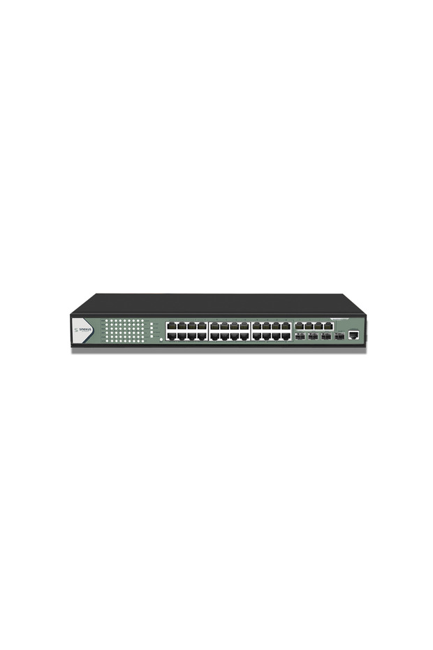 SN-GS2300-28FP 24 Port Gigabit POE Yönetilebilir+ 4 x Combo (SFP/RJ45) Port Switch - 1