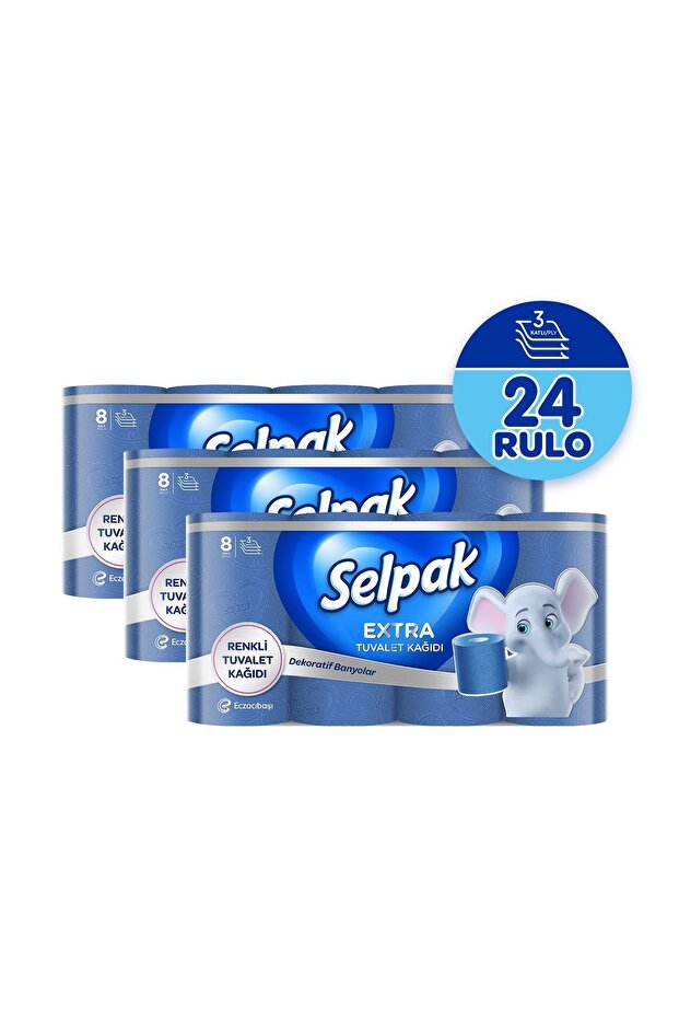 ® Extra Renkli Tuvalet Kağıdı 24'lü