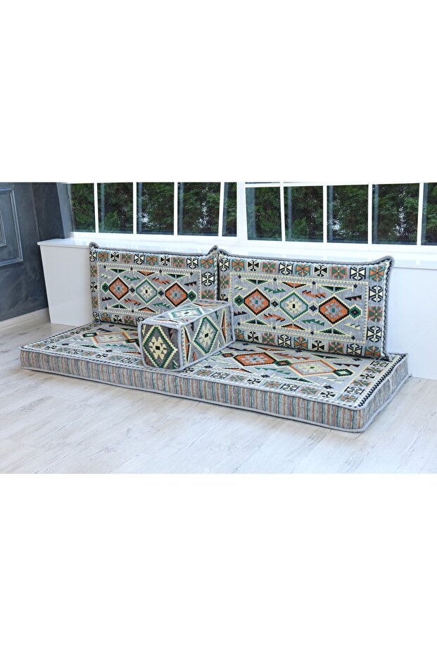 1.kalite Şark Köşesi Takımı Anadolu Gri Modeli Sünger Dahil - 2