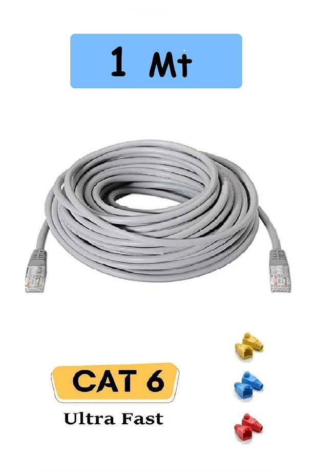 1 Metre Cat6 İnternet Ethernet Kablosu Rj45 Cat 6 Patch Lan - 1