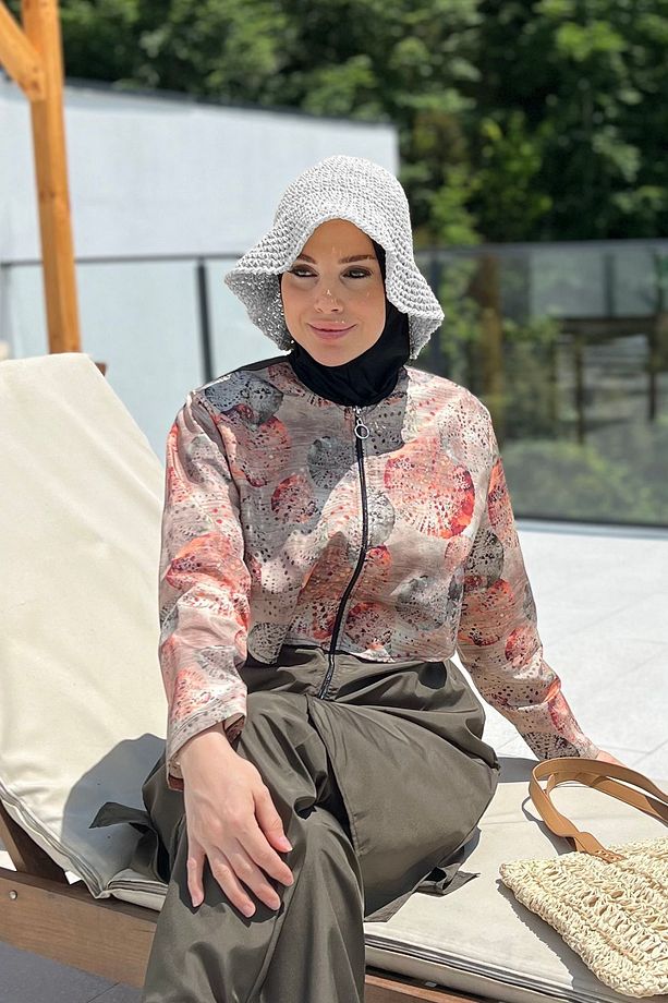 El Örgü Hasır Şapka RŞ-83 Beyaz - 2