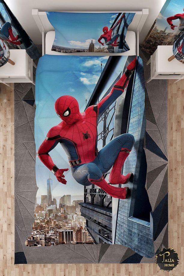 Spider-Man Örümcek Adam Tek Kişilik Çocuk Yorganı Uyku Seti - 1