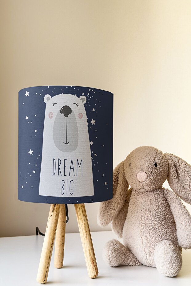 Teddy Bear Patterned Children's Room Lampshade Table Lamp Tlab-235