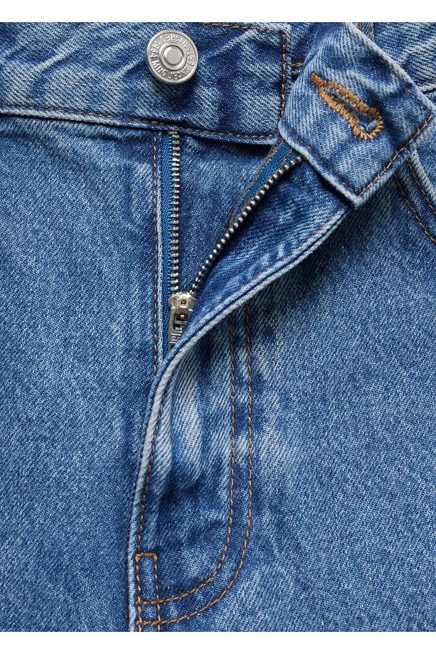 Yüksek belli denim şort - 5