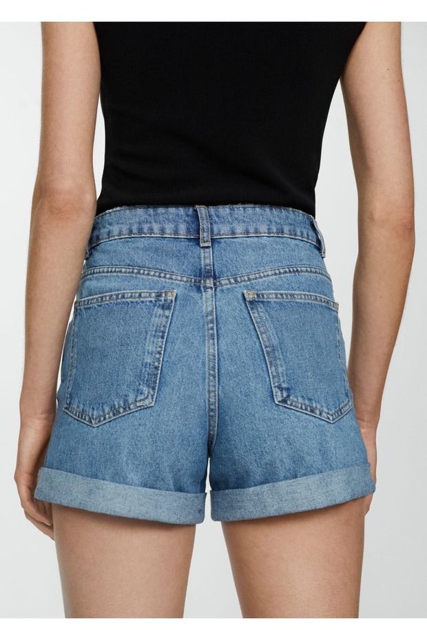 Mom-fit denim şort - 8