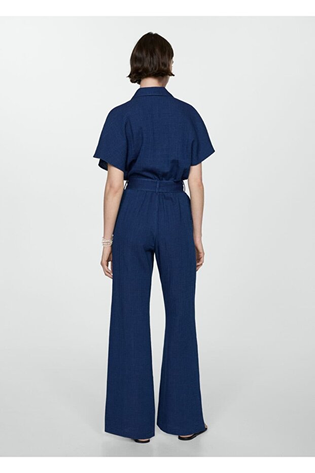 Denim gömlek tulum - 4