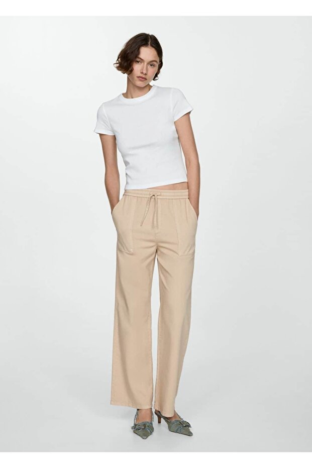 Beli Elastik Düz Jean - 2