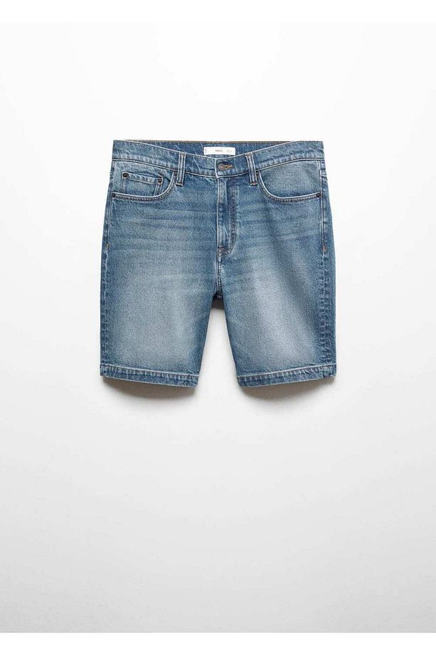 Regular fit denim bermuda şort - 3