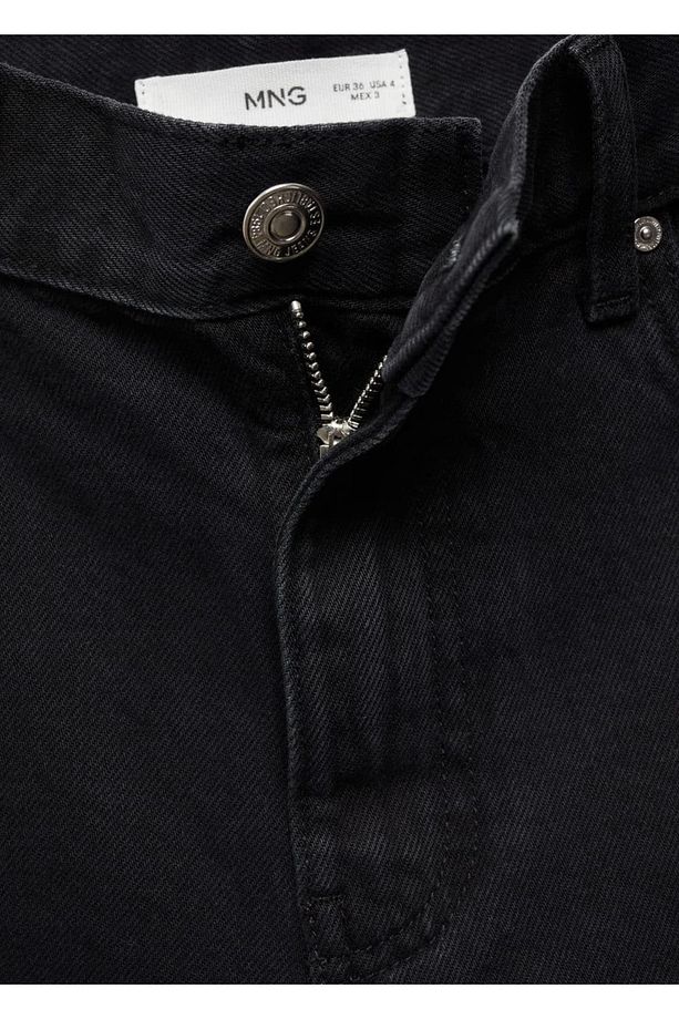 Yüksek belli denim şort - 6