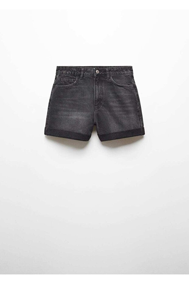 Mom-fit denim şort - 3