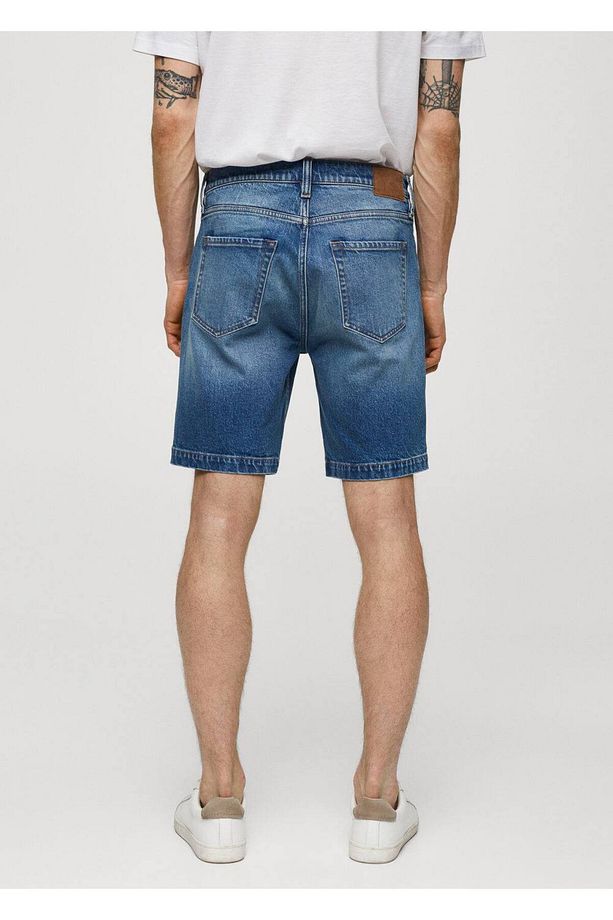 Regular fit denim bermuda şort - 4