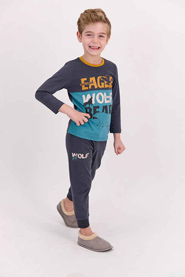 Σετ πιτζάμες Rolypoly Anthracite Boy - Lost Eagle - 1