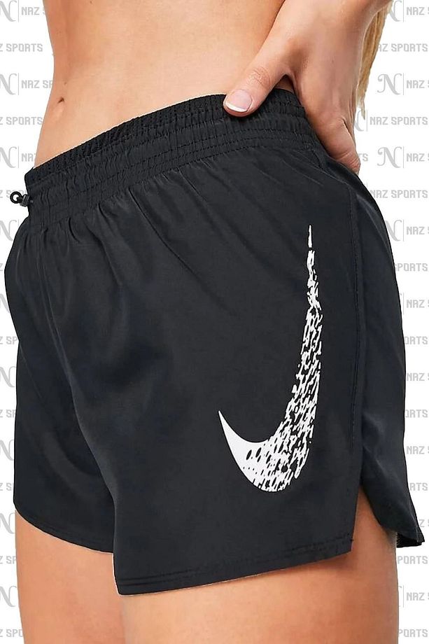 Dri-FIT Swoosh Run Normal Belli Slip Astarlı Siyah Kadın Spor Şort - 1
