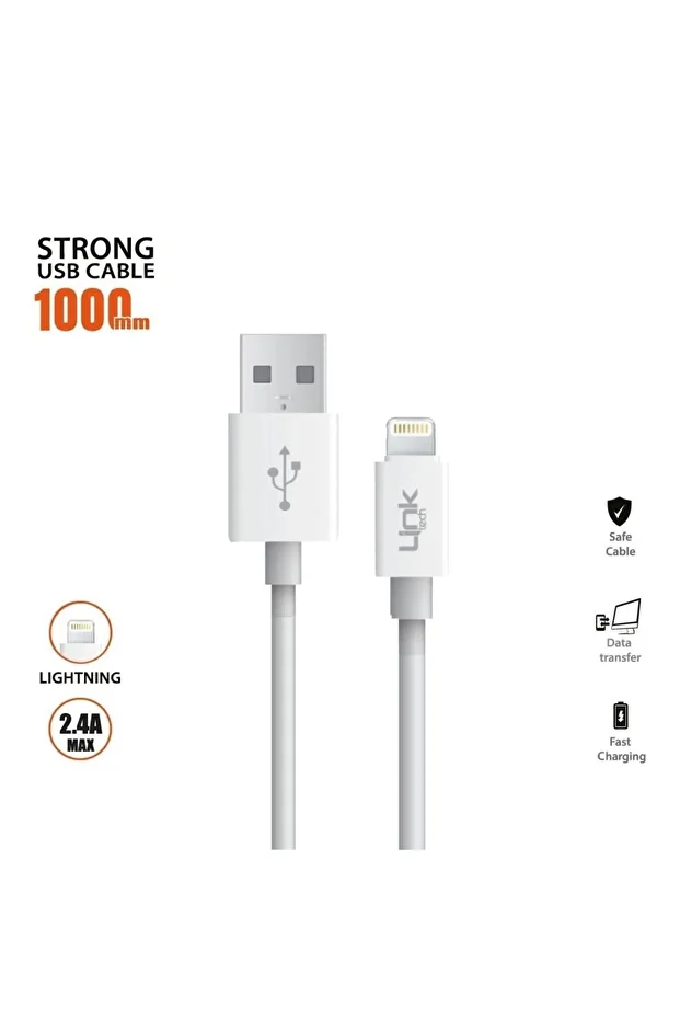 K449 Strong Eco Friendly Lightning 2.4a Şarj Kablosu Uyumlu - 1
