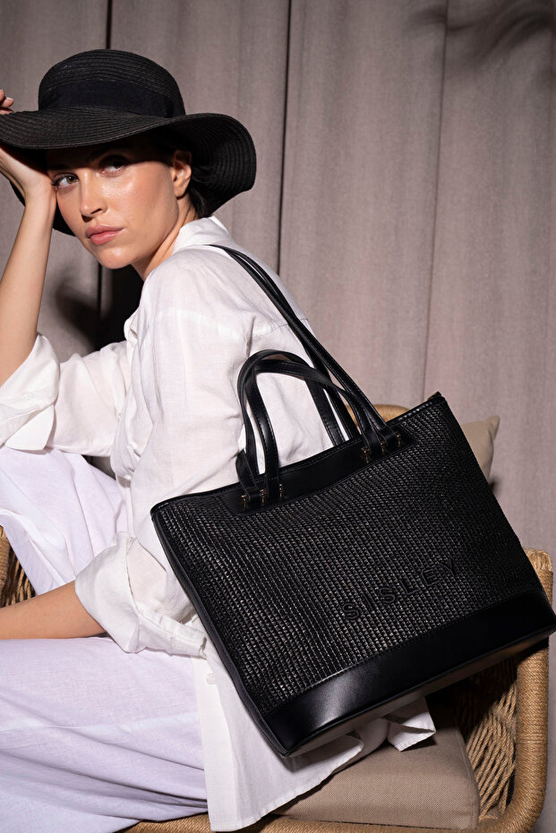 حقيبة كتف نسائية سوداء SLY094