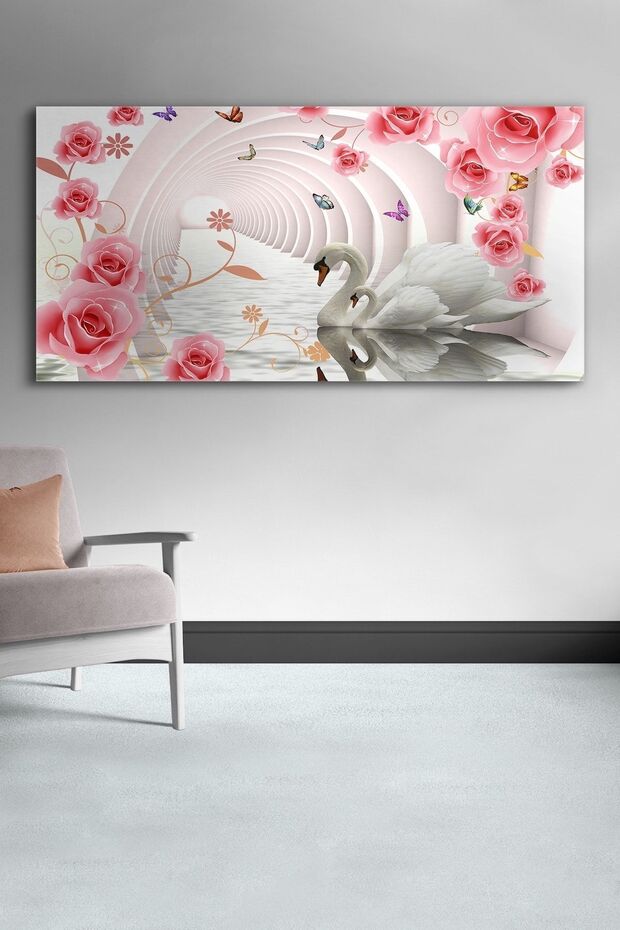 Kuğular Kanvas-canvas Tablo - 5