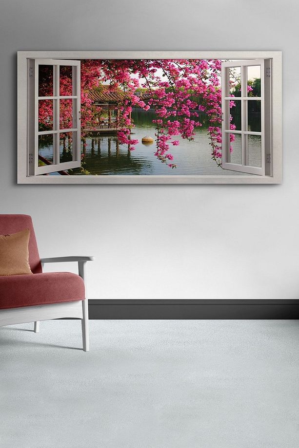Sahile Açılan Pencere Kanvas-canvas Tablo - 6
