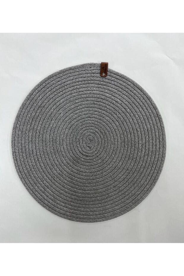 Decorative Snail Jute Woven Placemat Gray