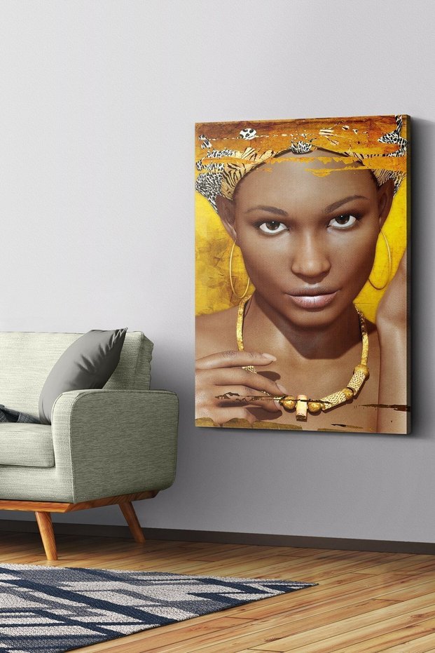 African Woman Portrait Canvas - Canvas Painting