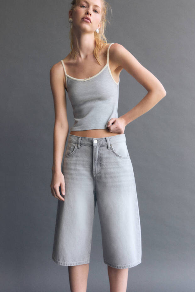 Oversize denim jorts - 5