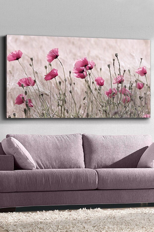 Haşhaş Tarlası Kanvas Canvas Tablo - 1