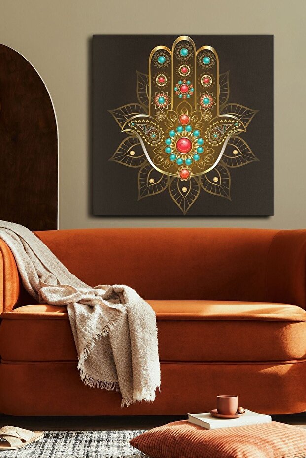 Fatima Hand One Piece Square Canvas - Canvas Painting