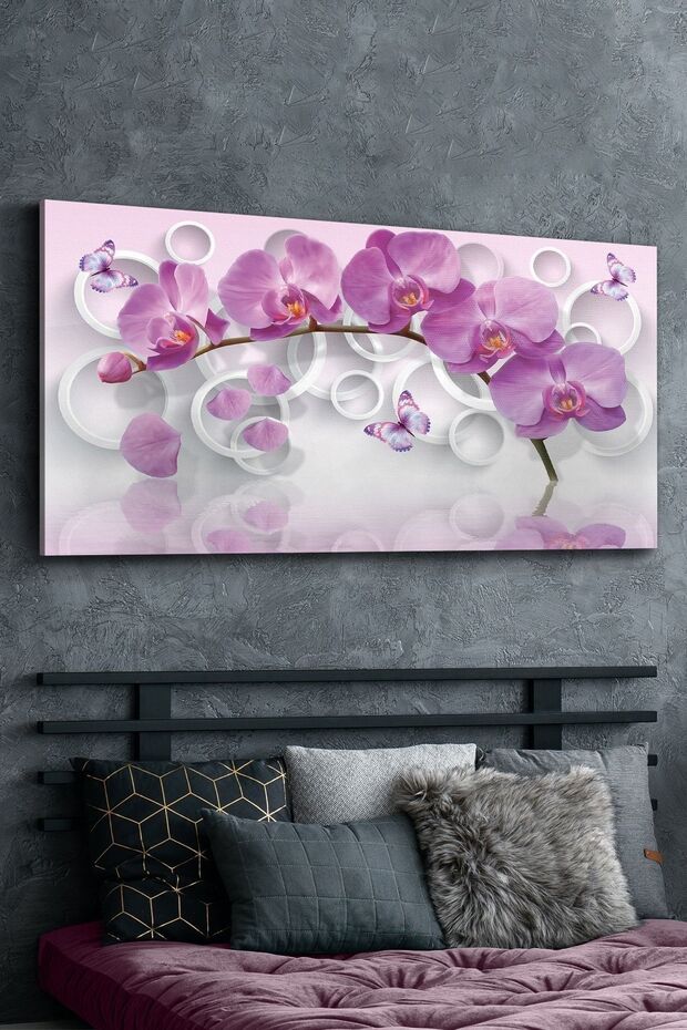Mor Orkide Kanvas-canvas Tablo - 3