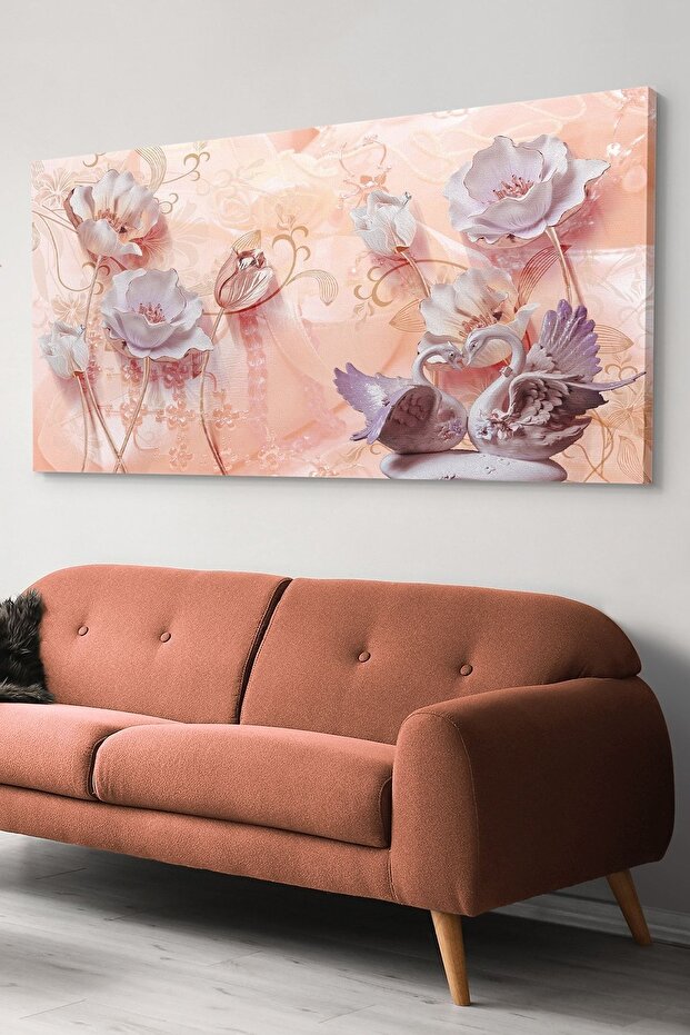 Kuğular Kanvas-canvas Tablo - 1