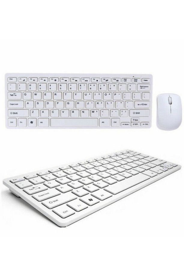 Mini Klavye & Mause Seti Ergonomik Sessiz Tasarım 2.4gHz Tak Çalıştır Tablet Tv Notebook Uyumlu - 3