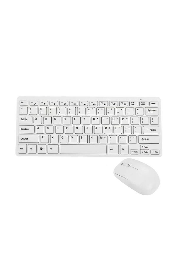Mini Klavye & Mause Seti Ergonomik Sessiz Tasarım 2.4gHz Tak Çalıştır Tablet Tv Notebook Uyumlu - 2