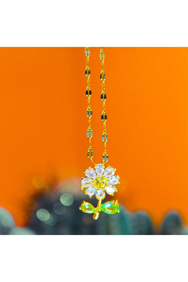 Papatya Model Gold Kolye - 1