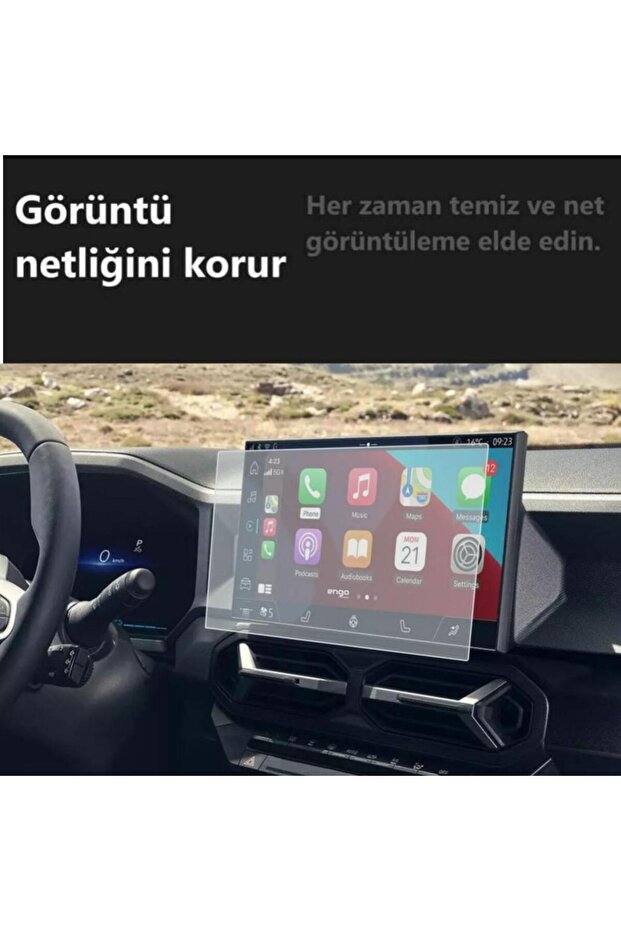 Renault Duster E-Tech - واقي شاشة متعدد الوسائط غير لامع مقاس 10.1 بوصة - 5