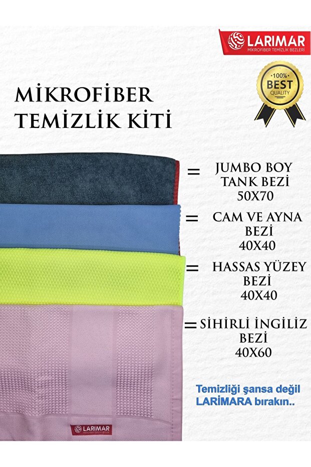 4 Pieces Mixed Microfiber Cleaning Cloths Magic Cloth, Sensitive, Glass Mirror and Floor Cloth All in One Pack