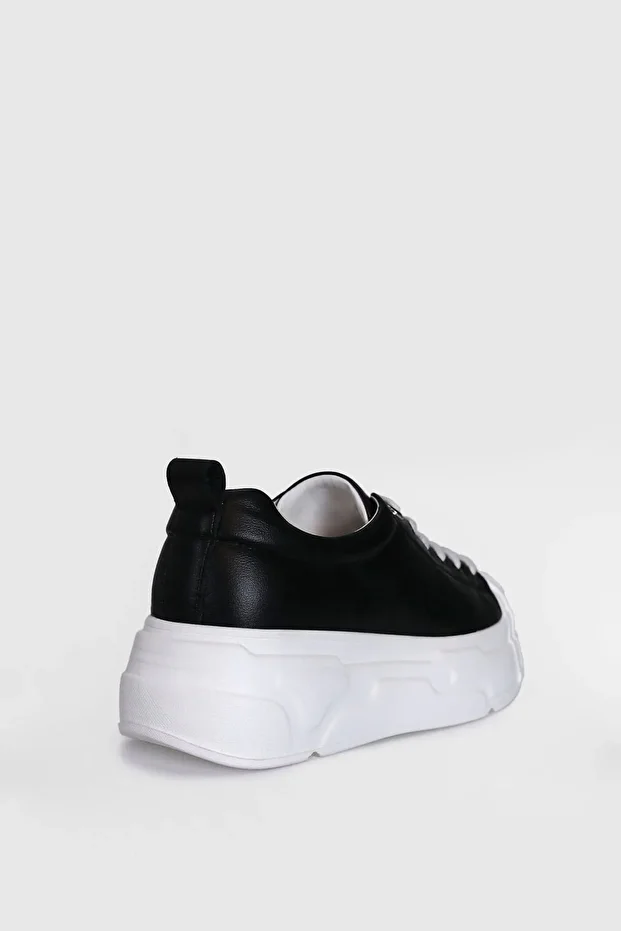 Yüksek Taban  Siyah Kadın Sneaker Ayakkabı - 5