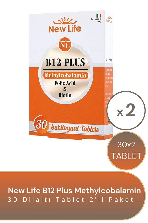 Metilkobalamin B12 Plus 1000 Mcg 30 Dilaltı Tablet - 2 Adet - 1