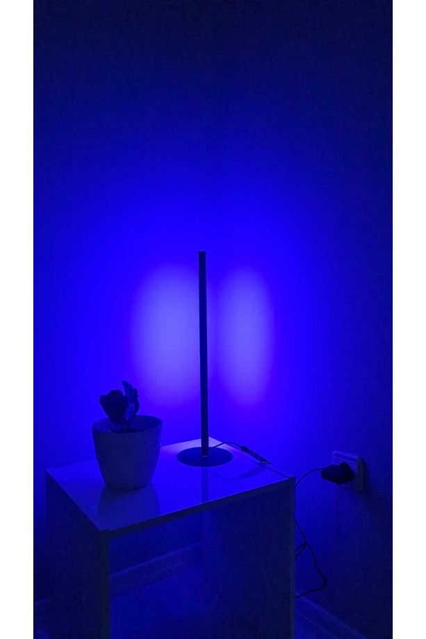 RGB Lambader Bluetooth Mobil Kontrollü Dekoratif Masaüstü Yatak Başı LED Lambader Aydınlatması 50CM - 6