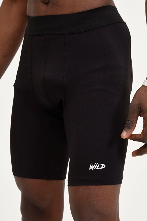 Men's Black Short Laptop Sports Tights