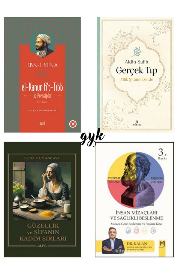 İbni Sina el-Kanun fi't-Tıp - Gerçek Tıp-Güzellik ve Şifanın Kadim Sırları-Sağlıklı Beslenme SET - 1