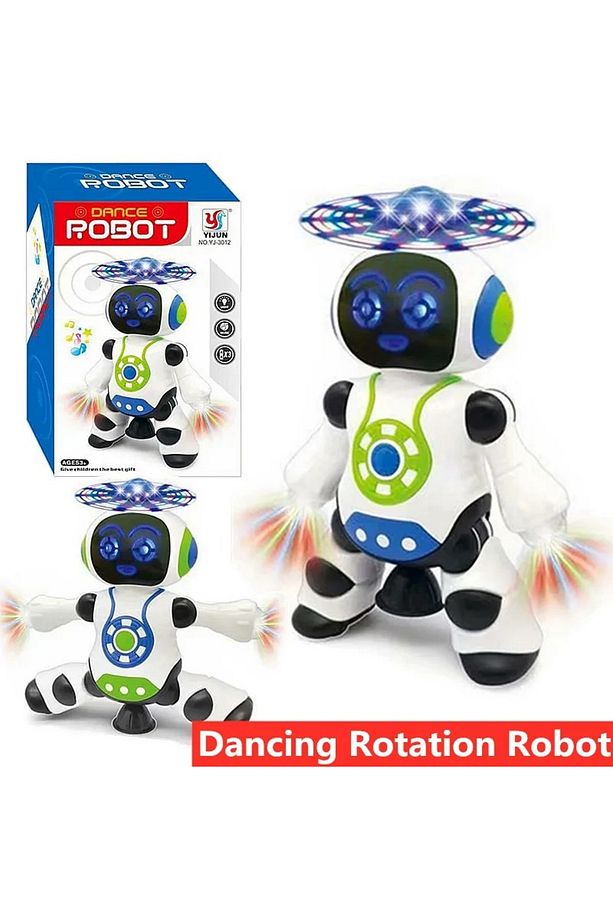 DANS EDEN ROBOT PERVANELİ 3D IŞIKLI SESLİ MÜZİKLİ PİLLİ ROBOT OYUNCAK - 3