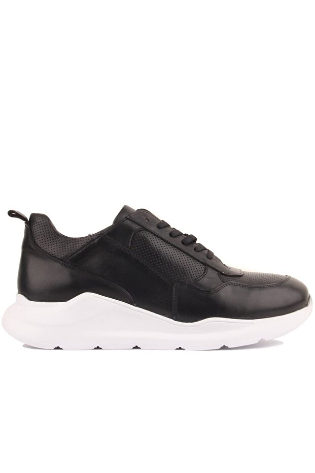 - Black Leather Lace-Up Men's Casual Shoes 101-050-He950