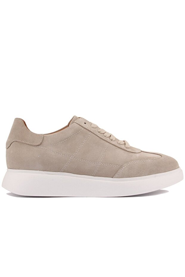 - Beige Suede Lace-Up Men's Casual Shoes 101-7034-H-1235
