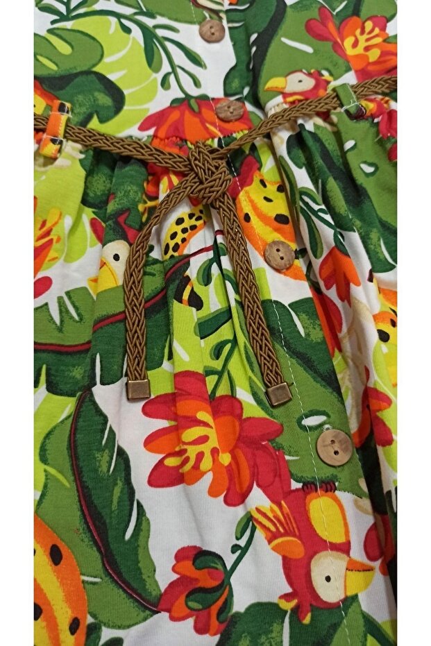 فستان بنمط الغابة بقصة ضيقة - 2