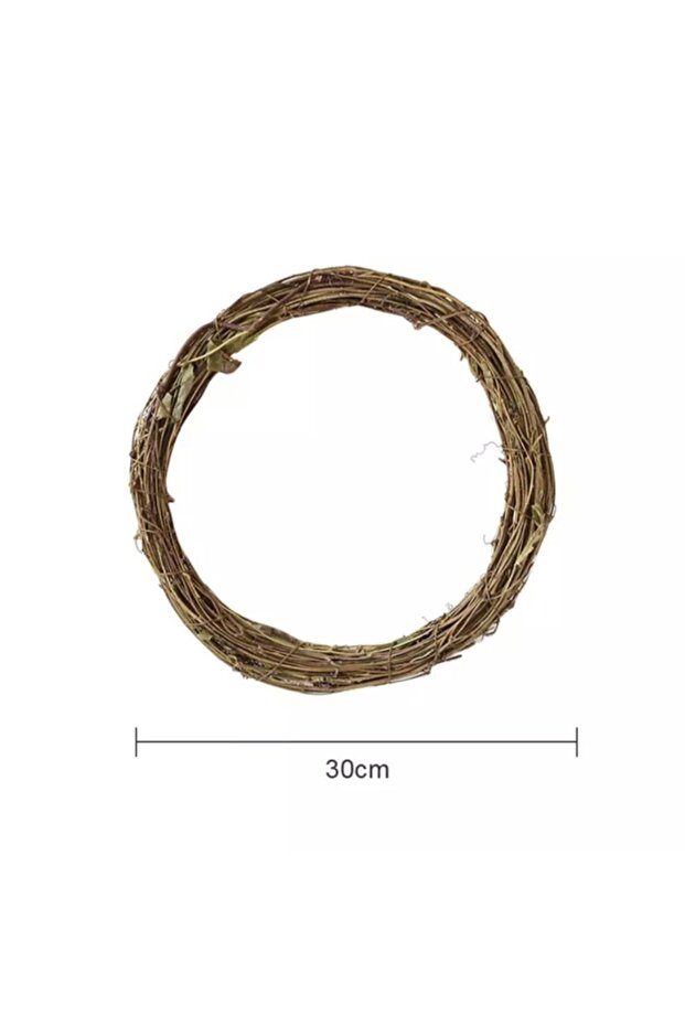 Doğal Çalı Kapı Süsü Çelengi 30 Cm - 3