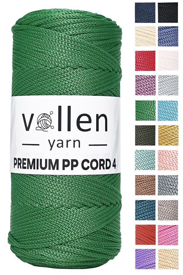 200gr/230m Premium Polyester Makrome Ipi 2mm ,makrome Ip,makrame,supla,çanta Ipi,yeşil - 1