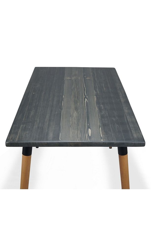 Doğal Ağaç Masif Kütük Masa Ahşap Çalışma Ve Mutfak Masası Ofis Masası 60cm X 120cm ( Ağaç Ayak ) - 3