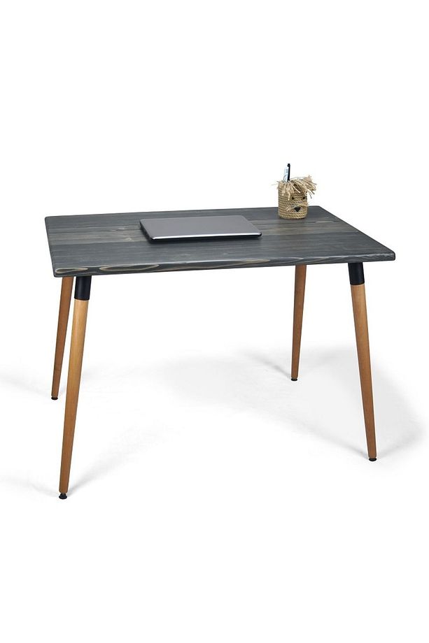 Doğal Ağaç Masif Kütük Masa Ahşap Çalışma Ve Mutfak Masası Ofis Masası 60cm X 120cm ( Ağaç Ayak ) - 1